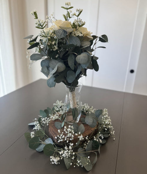 Handmade Large Natural Wood Decorative Centerpiece