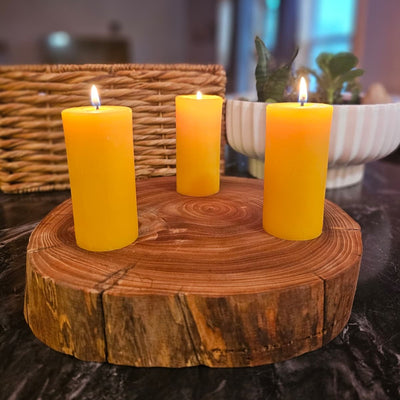 Handmade Large Natural Wood Decorative Centerpiece