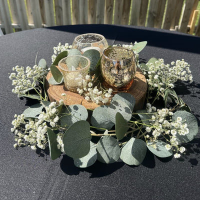 Handmade Large Natural Wood Decorative Centerpiece