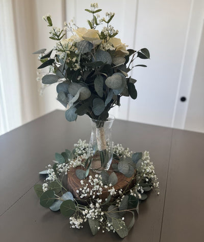 Handmade Large Natural Wood Decorative Centerpiece