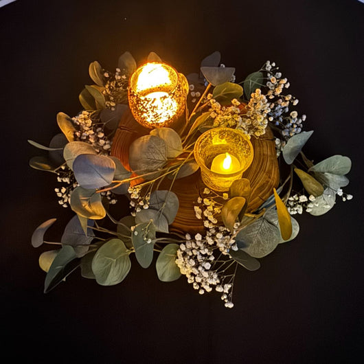Handmade Large Natural Wood Decorative Centerpiece